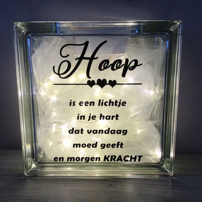 Glasdallen met lampjes