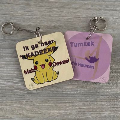 Houten sleutelhanger