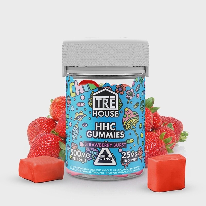 TreHouse HHC Strawberry Burst Gummies 20ct.