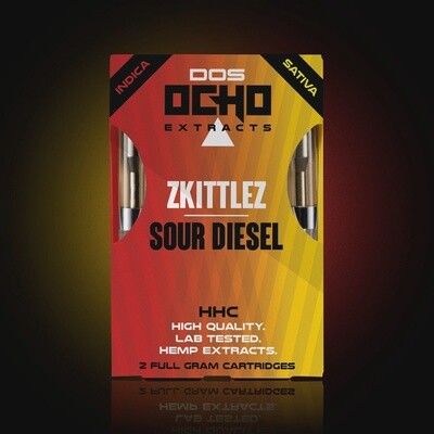 Dos Ocho Zkittlez & Sour Diesel - 2 Cartridges, 1g ea.