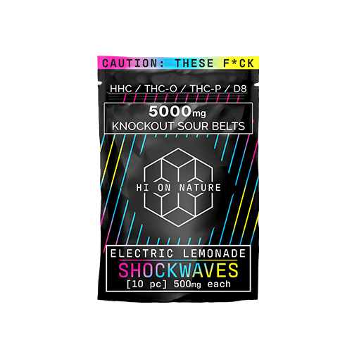 Hi On Nature Delta 8 Gummies Shockwaves - Electric Lemonade 5000mg