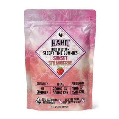 Habit Delta 9 + CBN Sleepy Time Gummies - Sunset Strawberry 20ct.