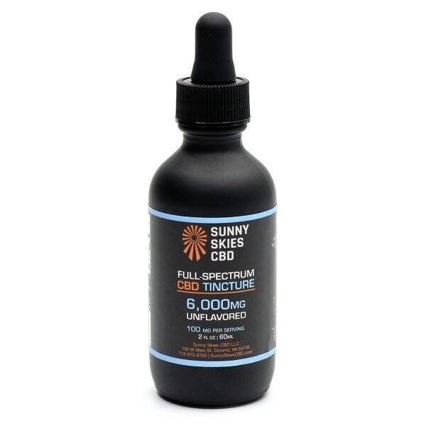 Sunny Skies CBD Full Spectrum Tincture, Flavor: Unflavored