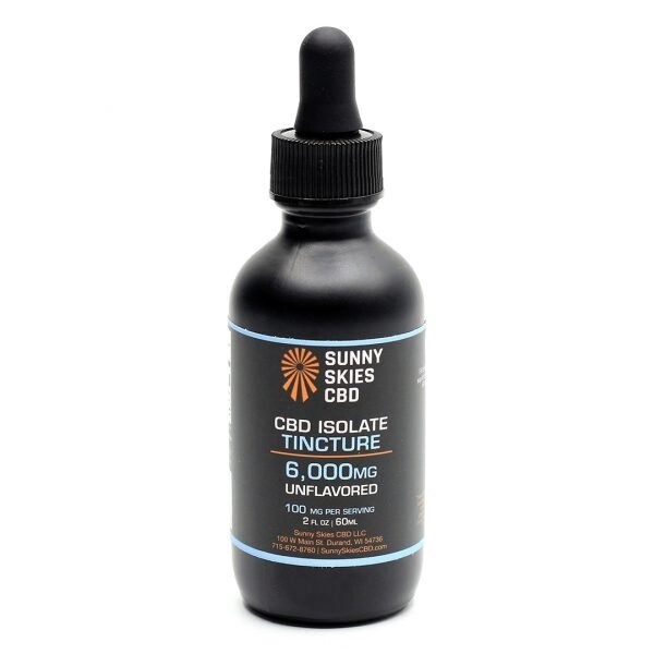 Sunny Skies CBD Isolate Tincture, Flavor: Unflavored