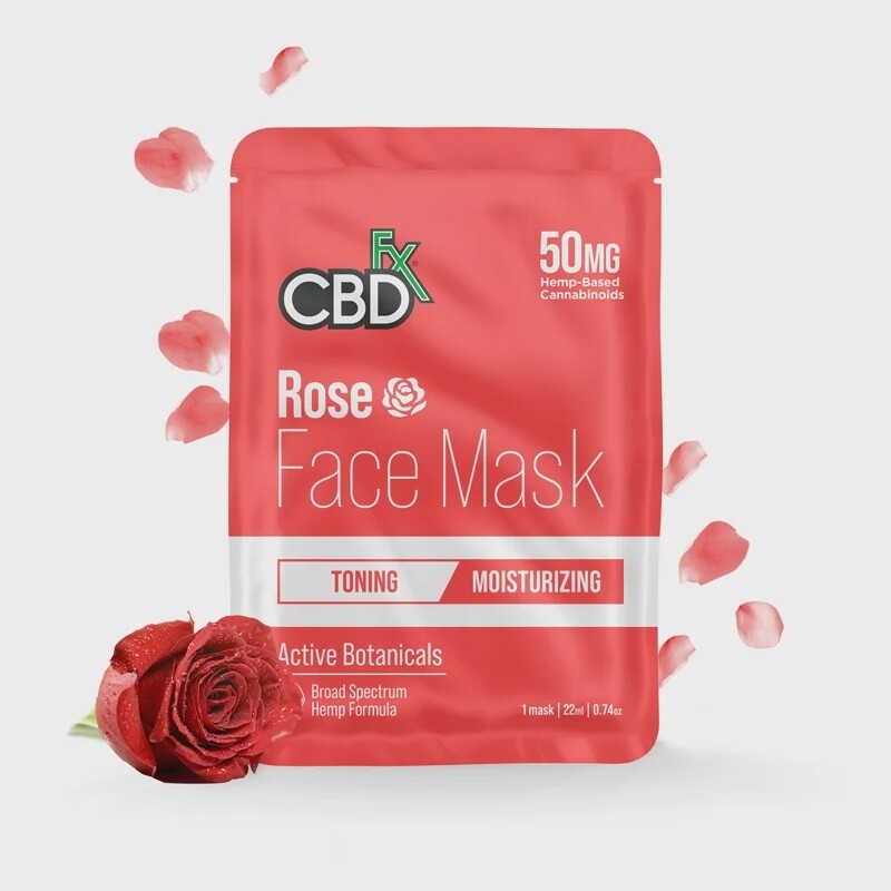 CBDfx CBD Face Mask - Moisturizing Rose
