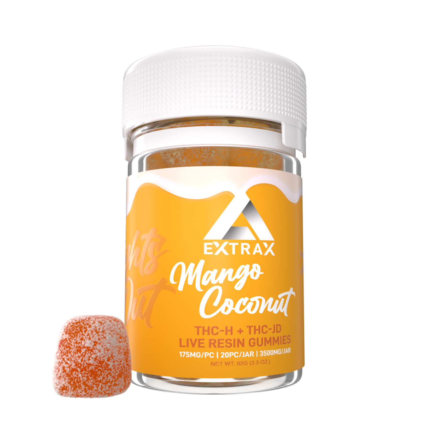 Delta Extrax Lights Out Gummies - Mango Coconut 3500mg