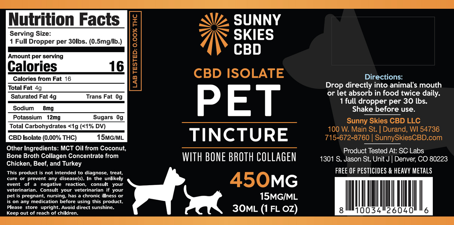 Sunny Skies CBD Pet Tincture