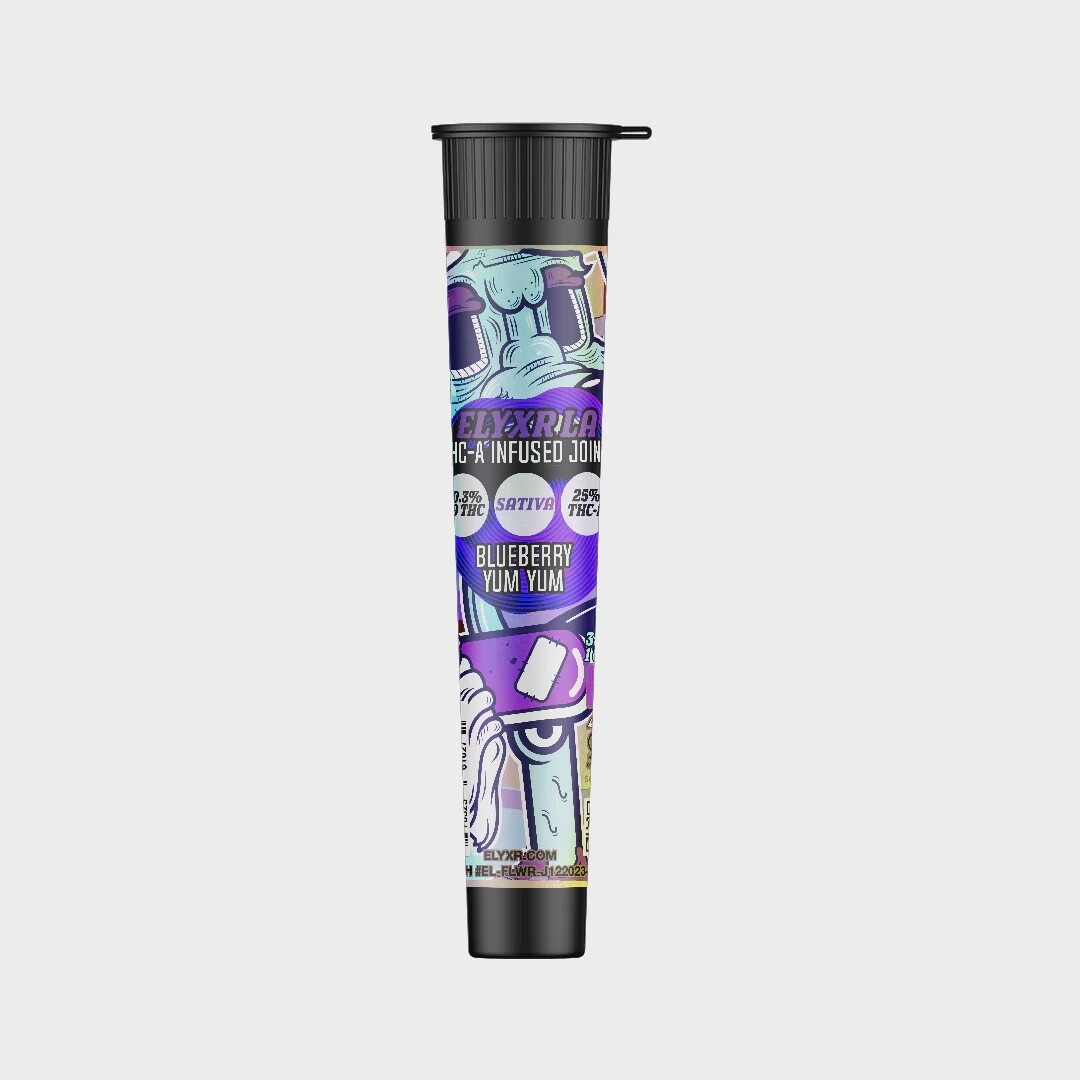 Elyxr THCA Blueberry Yum Yum Sativa Preroll 1g