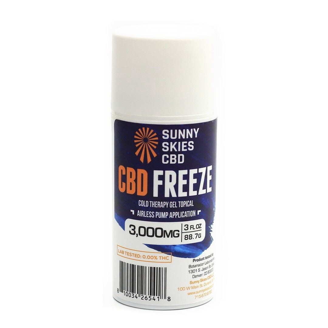 Sunny Skies CBD Freeze Gel - Airless Pump 3000mg