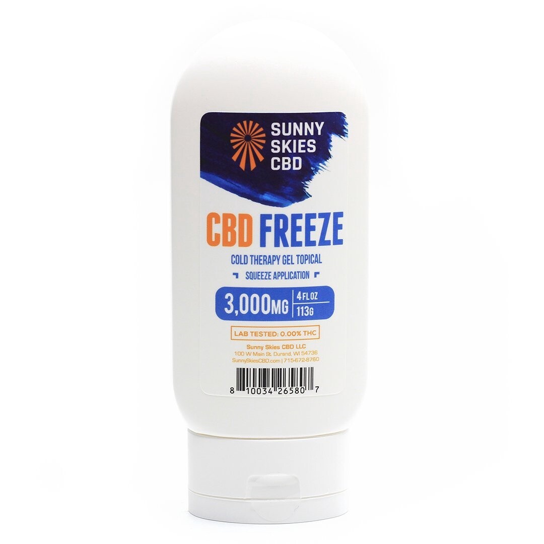 Sunny Skies CBD Freeze Gel - Squeeze Bottle 3000mg