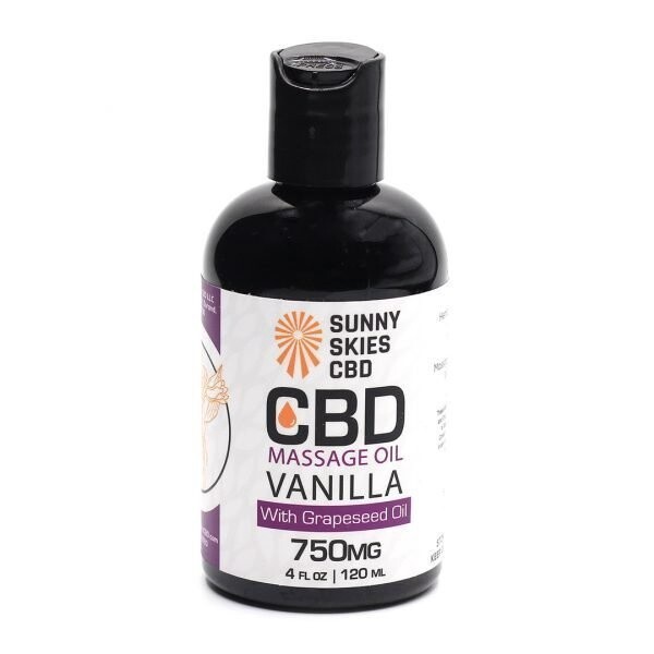 Sunny Skies CBD Massage Oil - Vanilla