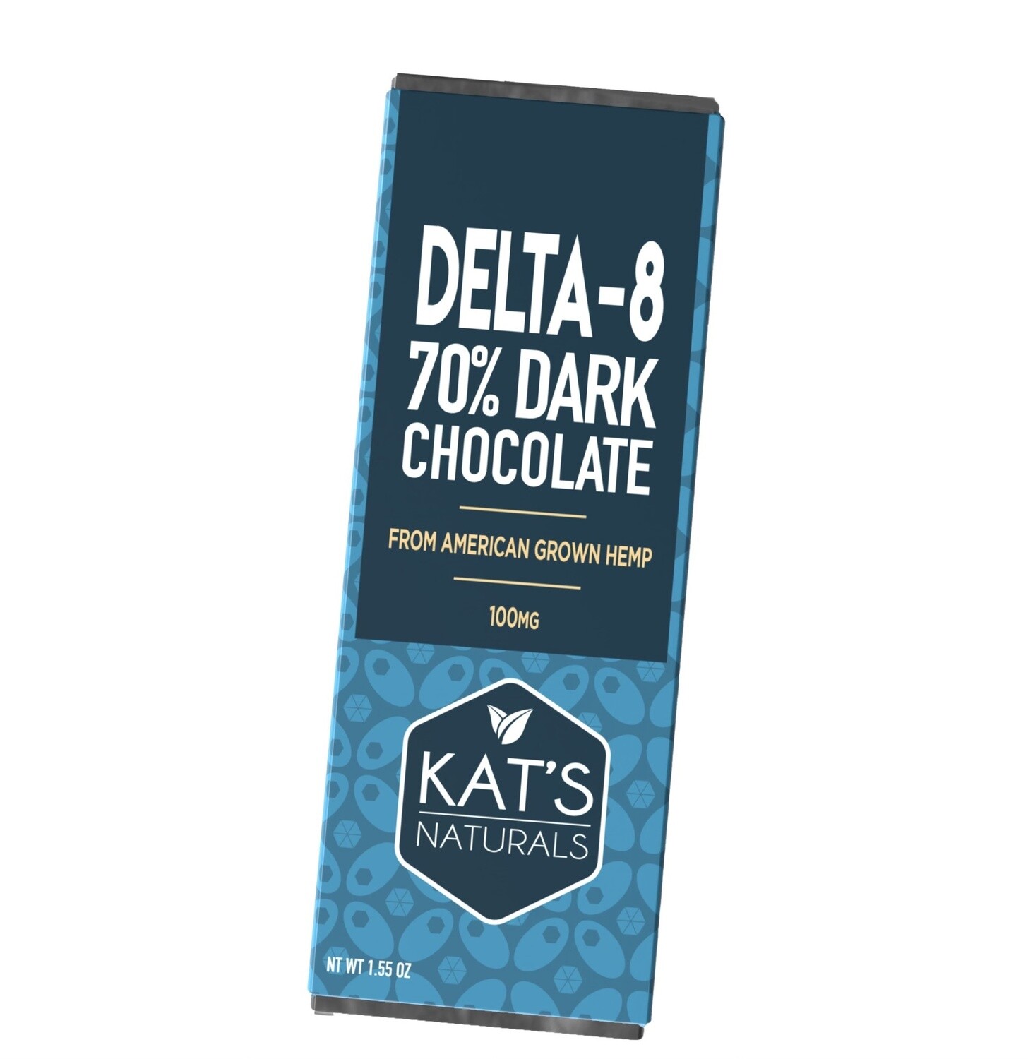 Kat’s Naturals Delta 8 70% Dark Chocolate Bar