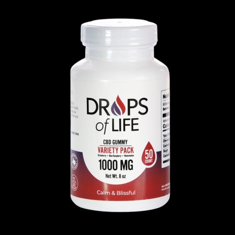 Drops of Life CBD Gummies 1000mg Variety Pack