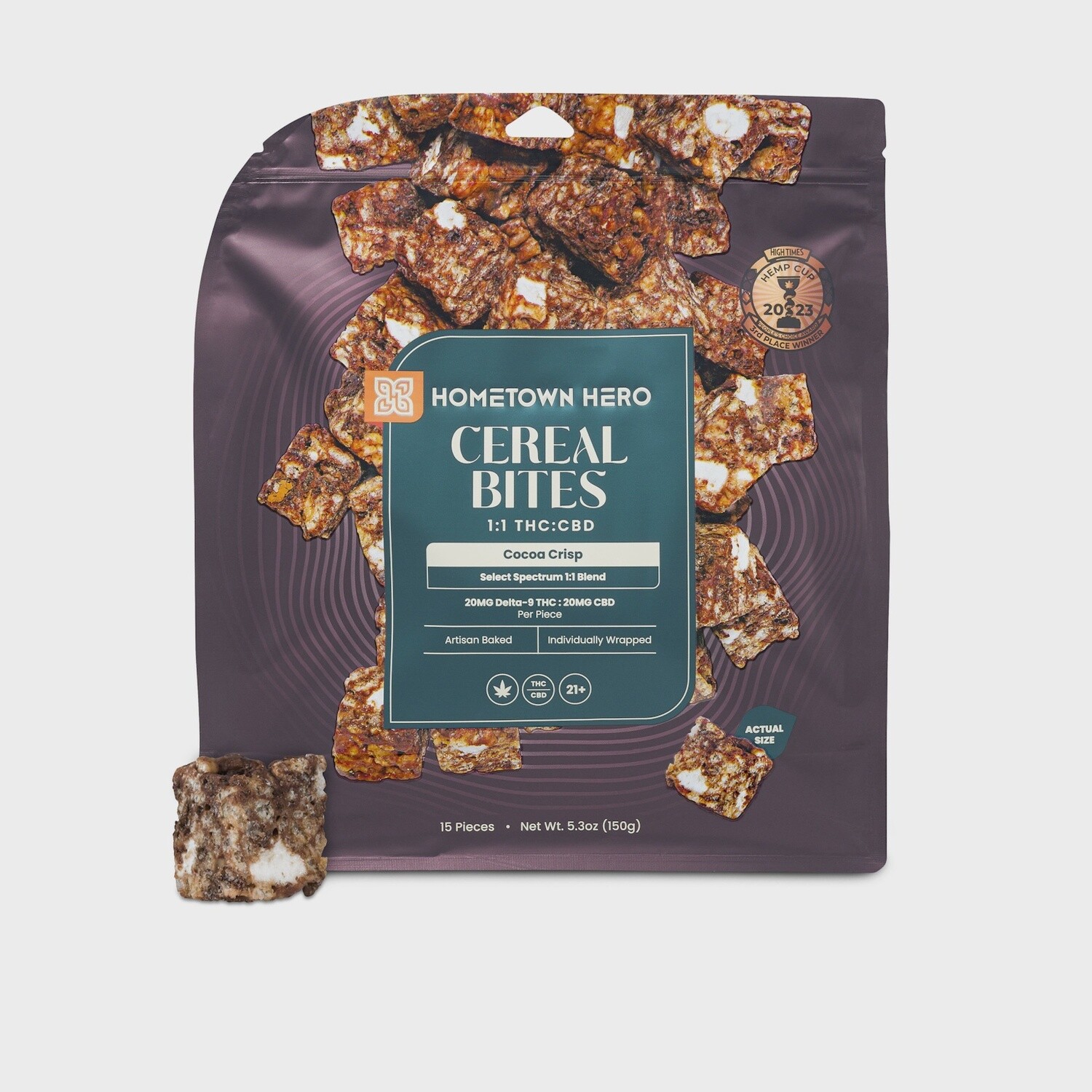 Hometown Hero Cocoa Crisp Cereal Bites - THC + CBD