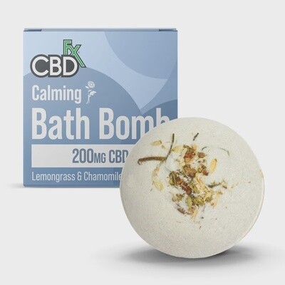CBDfx Calming Bath Bomb with Lemongrass &amp; Chamomile