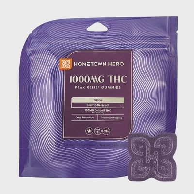 Hometown Hero Delta 8 Peak Relief Grape Gummies