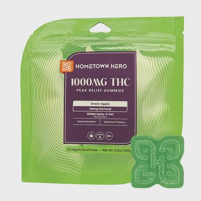 Hometown Hero Delta 8 Peak Green Apple Gummies