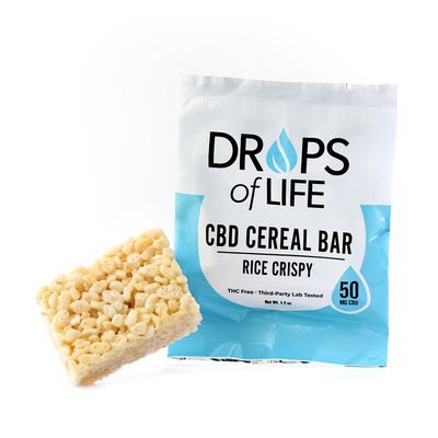 Drops of Life CBD Rice Crispy Treat Cereal Bar