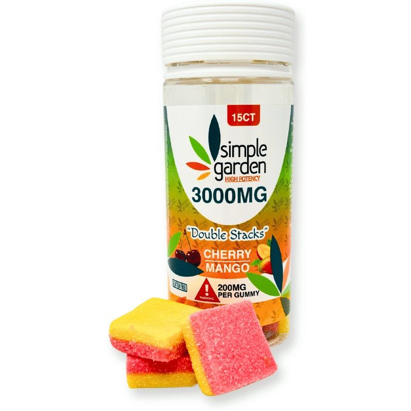 Simple Garden 200MG Double Stack Gummies Cherry/Mango 15CT