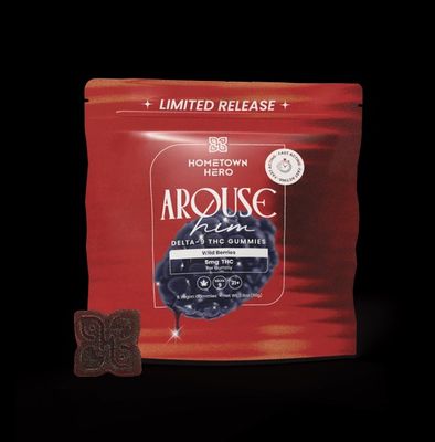Hometown Hero D9 Arousal Gummies for Him 5MG/8CT - Wild Berry