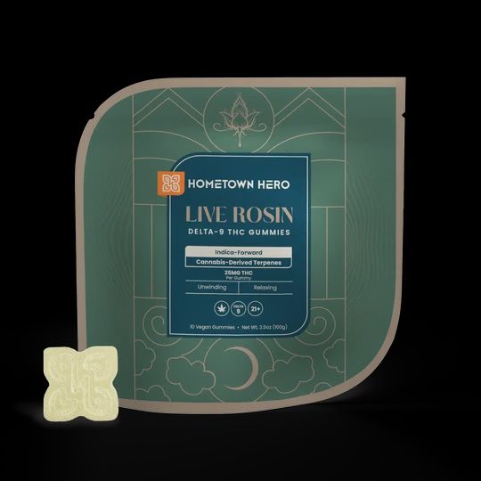 Hometown Hero Live Rosin Indica Gummies
