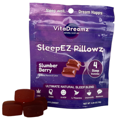 VitaDreamz SleepEZ Pillowz Slumber Berry 4ct