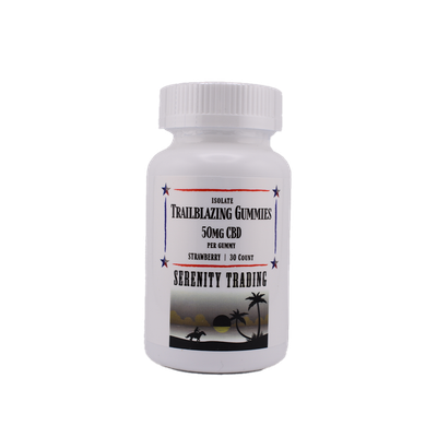 Serenity Trading | Trailblazing CBD Isolate | 50mg | Strawberry | 30ct.