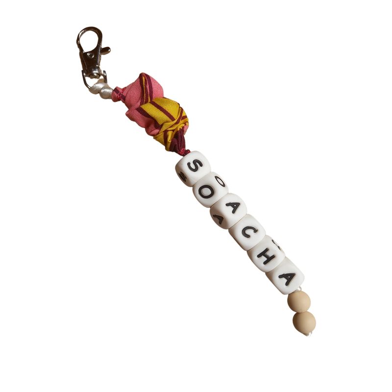 Porta-Chaves com Nome
Estampa Bordeuax