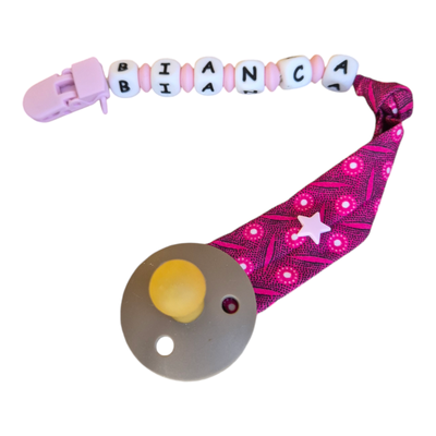 Prende-Chupeta Rosa Magenta Prende-Chupeta Rosa Magenta