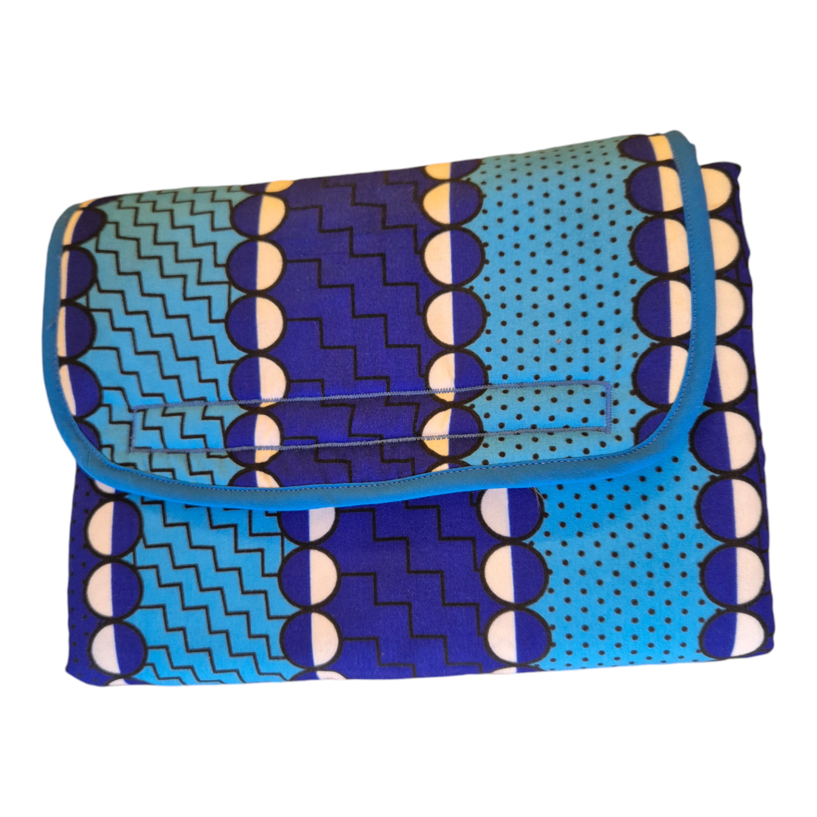 Muda Fraldas Portátil - Coleção Azul/Branco Onda