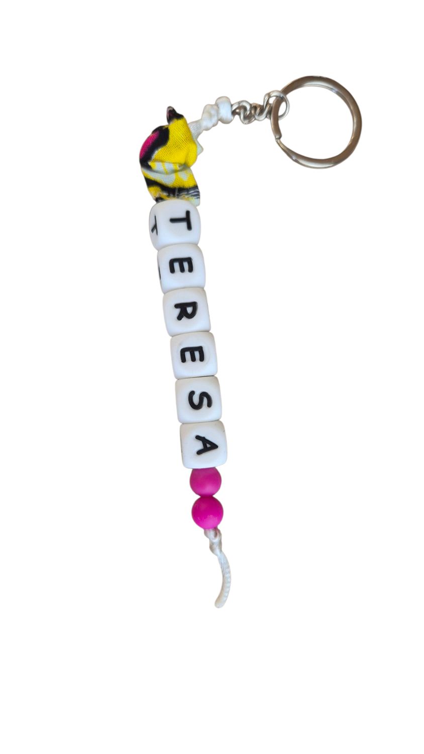 Porta-Chaves com Nome Estampa Lilás