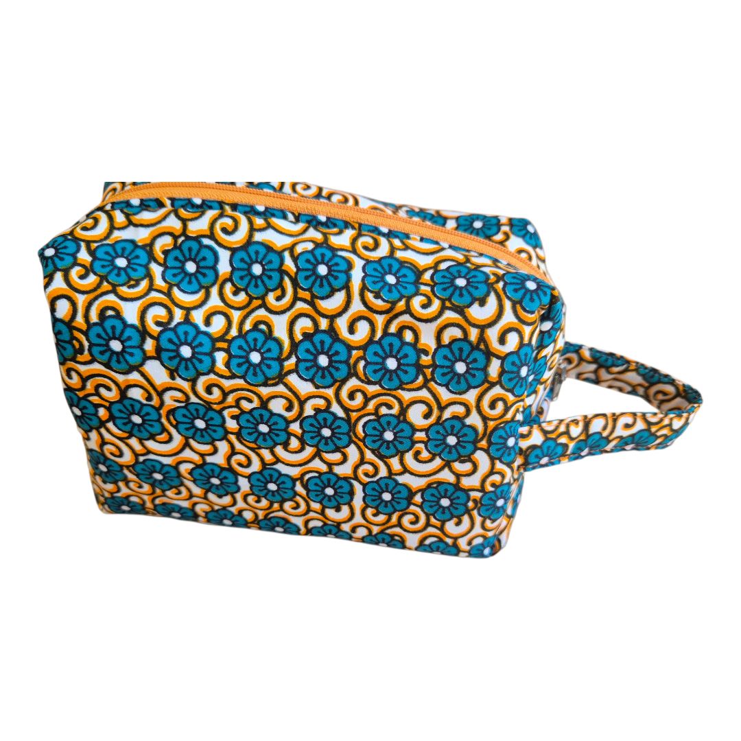 Necessaire flores Turquesa