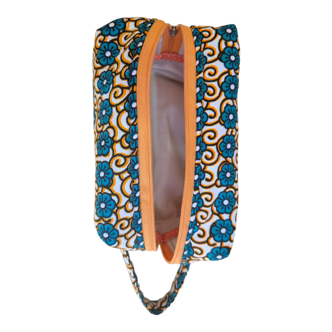 Necessaire flores Turquesa