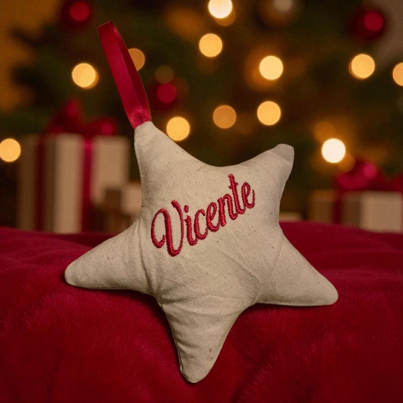 Estrela de Natal Bordada