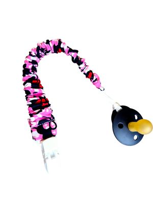 Prende-Chupeta Flores Rosa