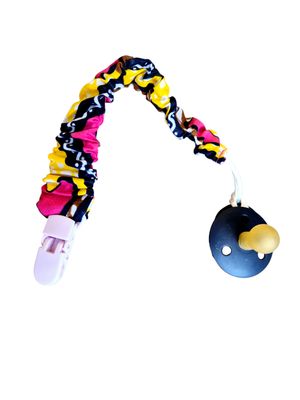 Prende-Chupeta Amarelo/Rosa