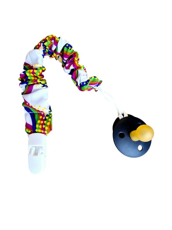 Prende-Chupeta Lilás / Amarelo