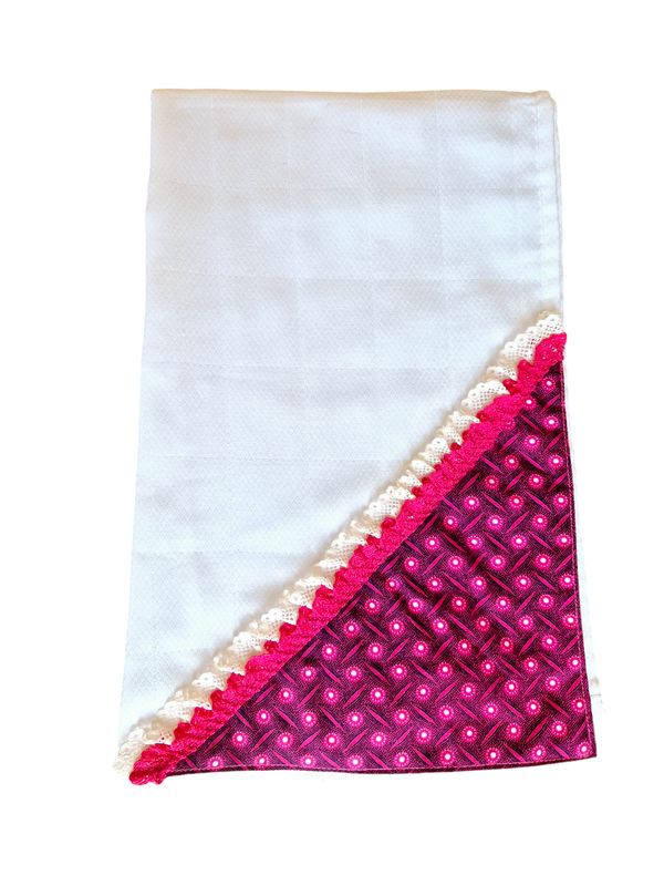 Fralda Ombro Flores Rosa