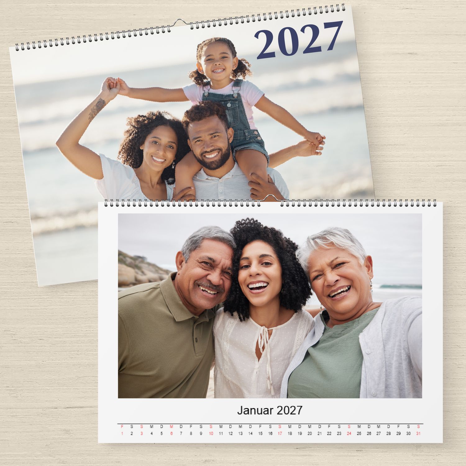 Gedruckte Foto-Kalender, Format: Din A4, Richtung: Quer Format