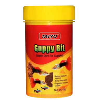TAIYO  Guppy Bit 45Gm Sea Food Dry Adult Fish Food