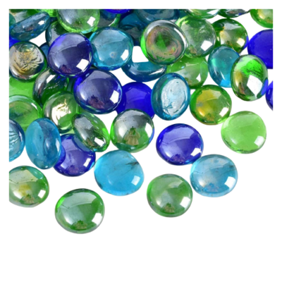 CAP Decorative Polished Shiny Smooth Glass Pebble Stones
