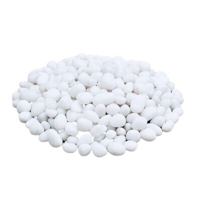CAP White Pebbles Stones for Fish Tank Decoration | 0.38 inch
