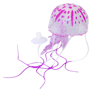 FLUORESCENT Artificial Silicon Jelly Fish Tank Ornament (10*10*10 cm)