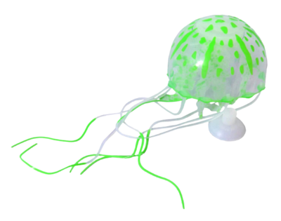 FLUORESCENT Artificial Silicon Jelly Fish Tank Ornament (8*8*8 cm)