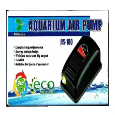 RS ELECRICAL RS-180 Air Aquarium Pump  (12 cm) , 1m Air hose, air stone