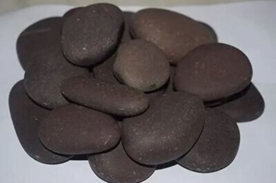 Pebbles for Aquarium and Out Door Garden-1kg - chapathi stone