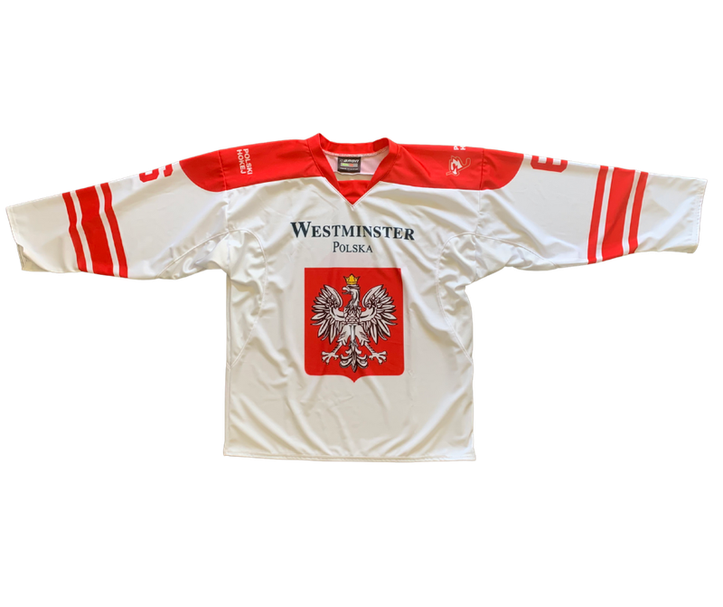 Bluza hokejowa biała, roz. M