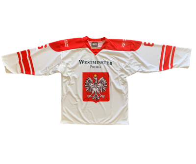 Bluza hokejowa biała, roz. M
