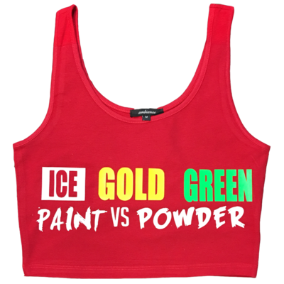 IGG CROP TOP COMES IN (RED - GREEN - YELLOW - PINK)