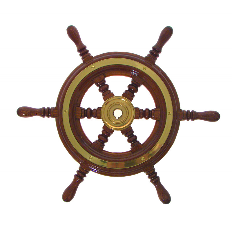 RUOTA TIMONE IN MOGANO